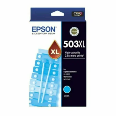 1 x Genuine Epson 503XL Cyan Ink Cartridge C13T09R292 – 470 Pages