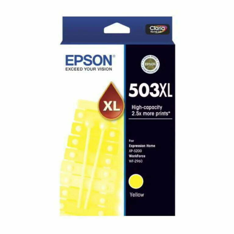 1 x Epson 503XL Genuine Yellow Ink Cartridge C13T09R492 - 470 Pages