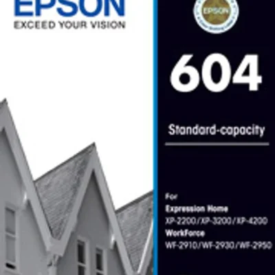 1 x Genuine Epson 604 Black Ink Cartridge C13T10G192 – 150 Pages