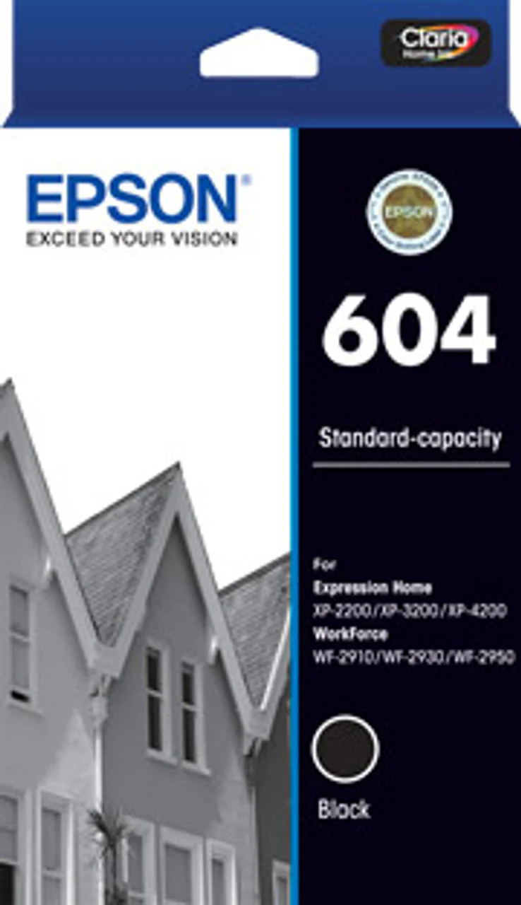 1 x Genuine Epson 604 Black Ink Cartridge C13T10G192 - 150 Pages