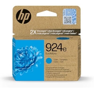 HP 924e EvoMore Genuine Cyan Ink Cartridge 4K0V7NA – 800 Pages