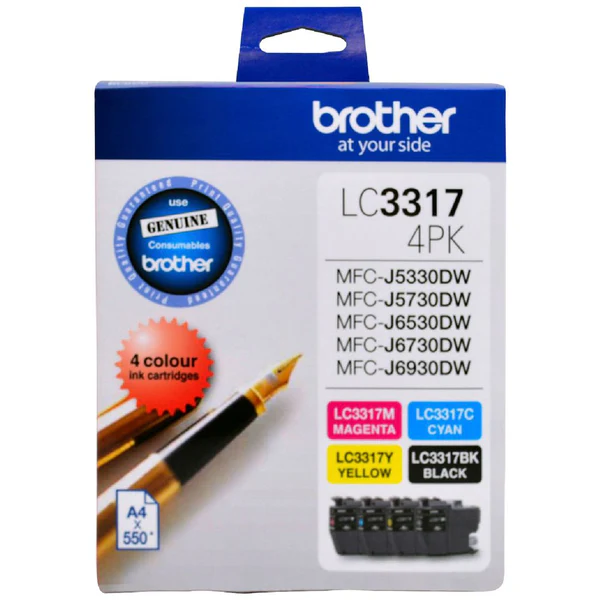 BROTHER LC-3317 GENUINE VALUE PACK INK CARTRIDGE | Fast Shipping Australia | INKCART EXPRESS