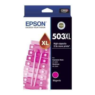 1 x Epson 503XL Genuine Magenta Ink Cartridge C13T09R392 – 470 Pages