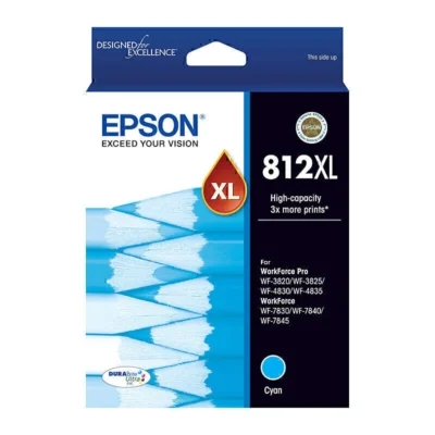 1 x Epson 812XL Genuine Cyan Ink Cartridge C13T05E292
