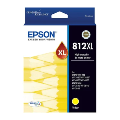 1 x Epson 812XL Genuine Yellow Ink Cartridge C13T05E492