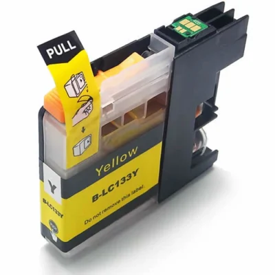 1 x Compatible Brother LC131Y / LC133Y Yellow Ink Cartridge LC-131Y / LC-133Y – 600 Pages