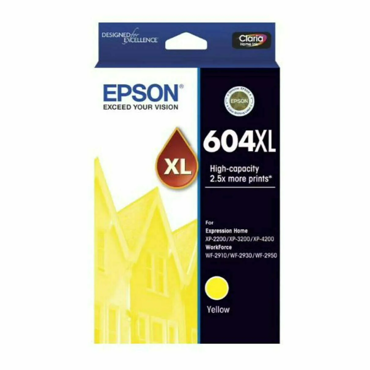 1 x Epson 604XL Genuine Yellow Ink Cartridge C13T10H492 - 350 Pages
