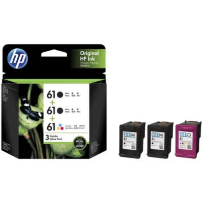 HP 61 GENUINE 2XBLACK & 1XTRI COLOUR INK CARTRIDGE | Fast Shipping Australia | INKCART EXPRESS