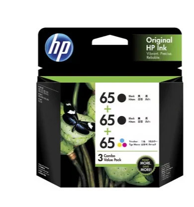 HP 65 GENUINE 2XBLACK & 1XTRI COLOUR INK CARTRIDGE | Fast Shipping Australia | INKCART EXPRESS