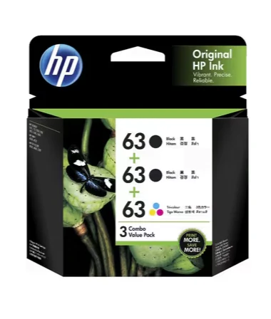 HP 63 GENUINE 2XBLACK & 1XTRI COLOUR INK CARTRIDGE | Fast Shipping Australia | INKCART EXPRESS