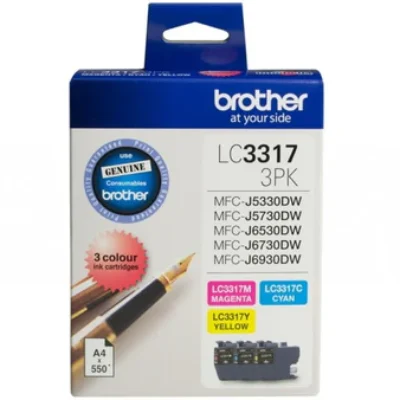 BROTHER LC-3317 GENUINE 3 VALUE PACK INK CARTRIDGE | Fast Shipping Australia | INKCART EXPRESS