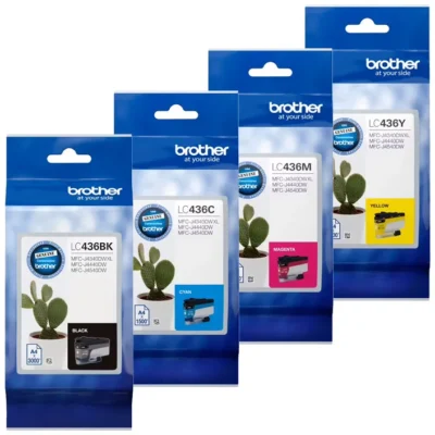4 x BROTHER LC-436 GENUINE INK CARTRIDGE (1BK 1C 1M 1Y) | Fast Shipping Australia | INKCART EXPRESS